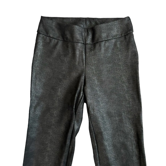 Soft Surroundings Black Python Pull On Pants Size Small - Picture 4 of 11